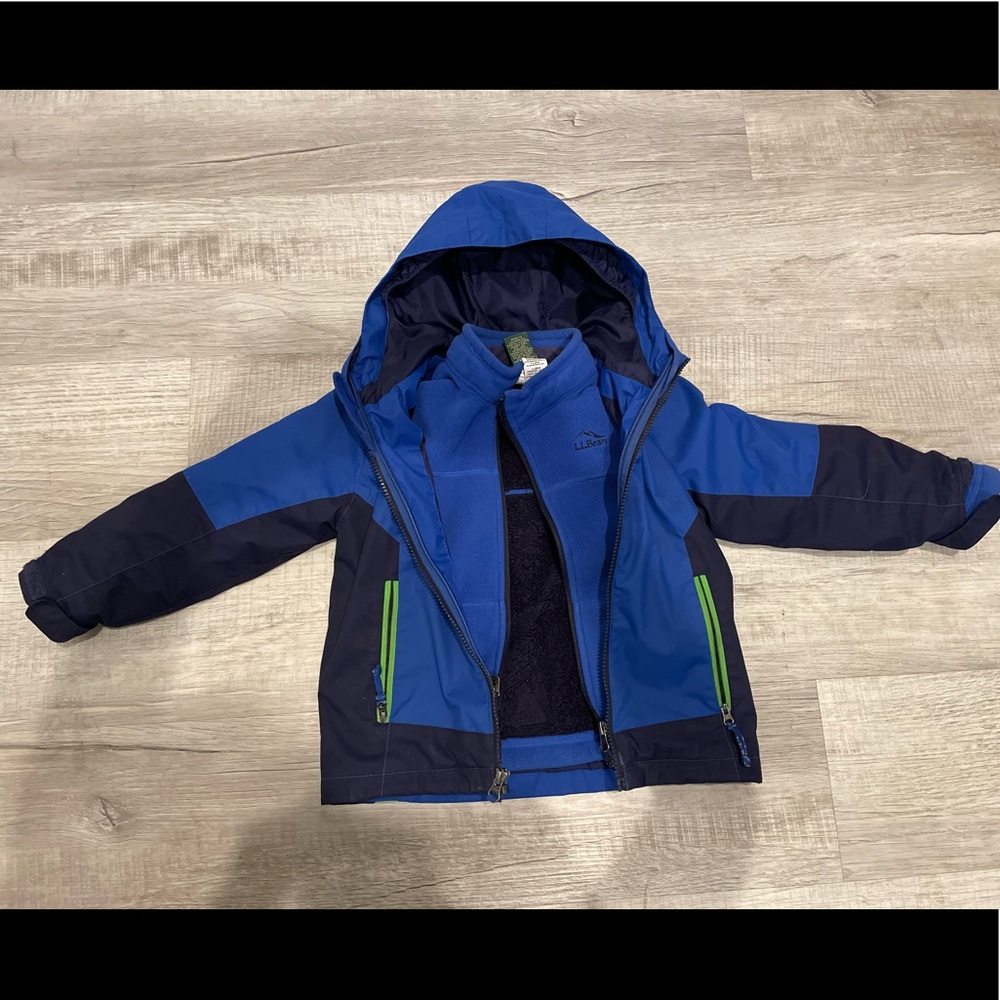 LLBean Wildcat 3 in 1 Parka - Regatta Blue Size 4T
